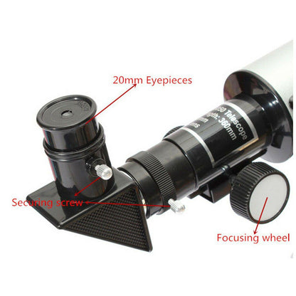 360x50mm 90x Zoom Astronomical Telescope + Tripod - Until Times Up