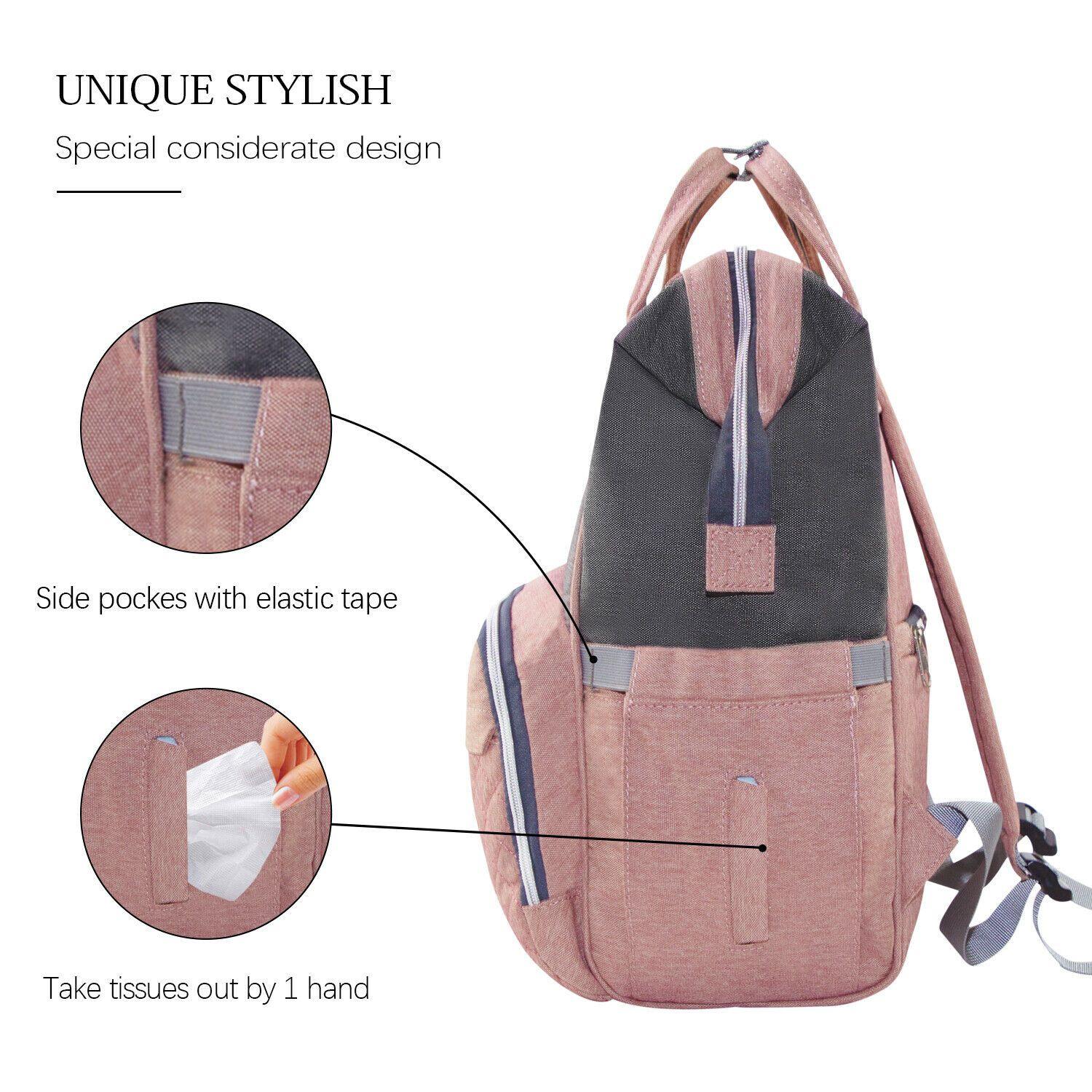 USB Baby Diaper Bag With Feeding Bottle Bag - Until Times Up
