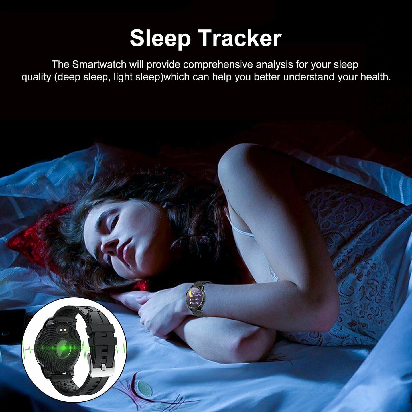 Water Resistant Fitness Tracker For iPhone Android Phones