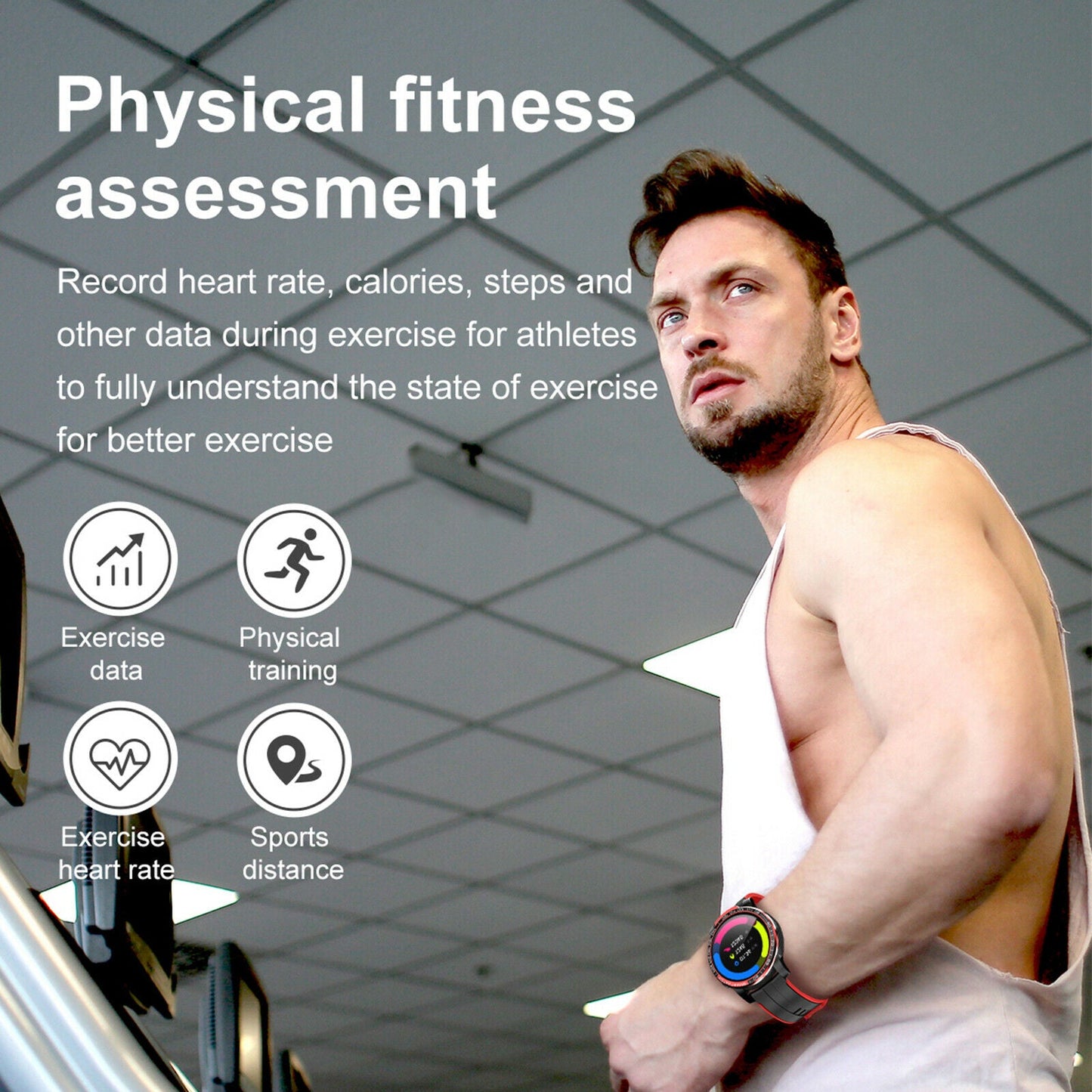 Water Resistant Fitness Tracker For iPhone Android Phones
