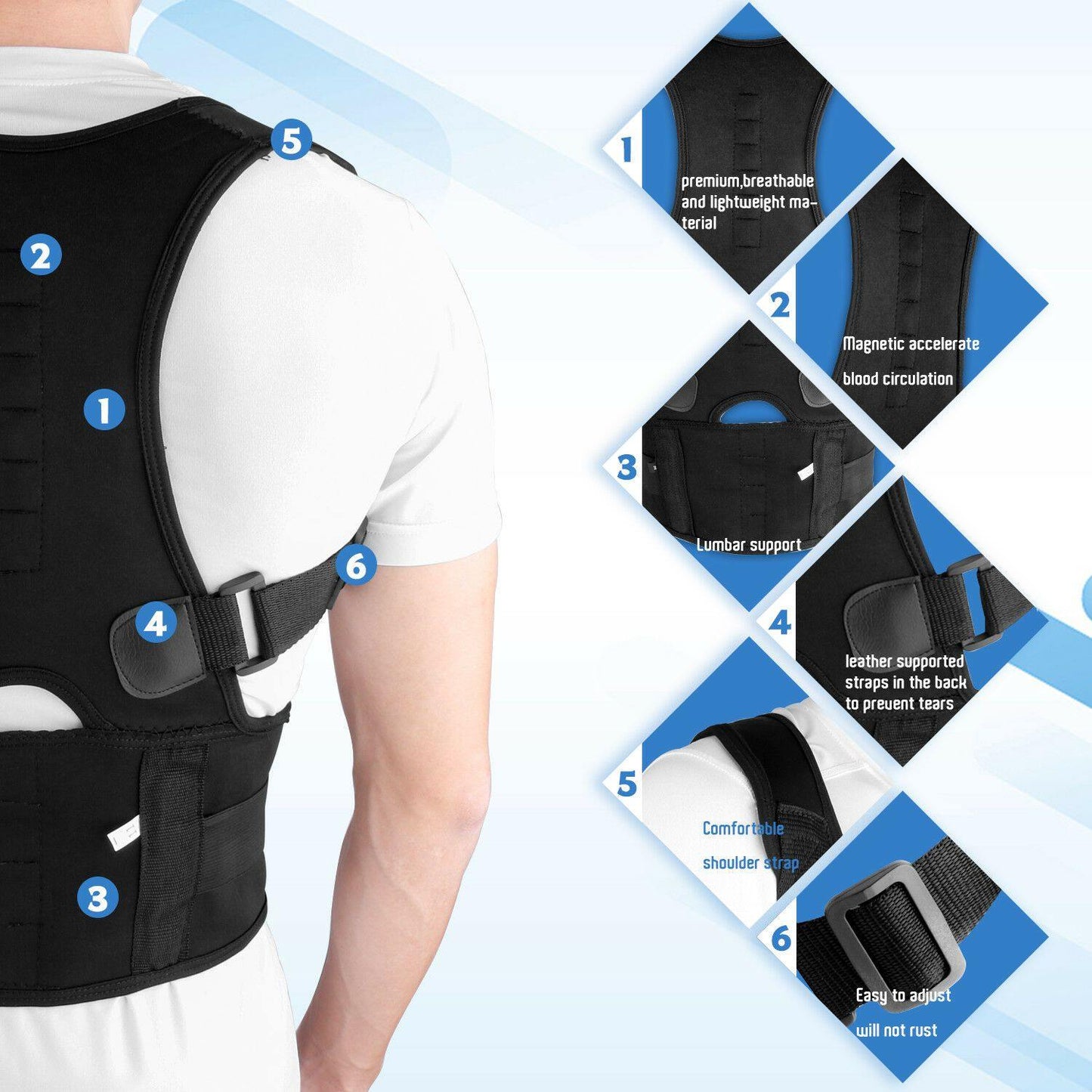 #1 Adjustable Posture Corrector Belt For Men and Women - Until Times Up