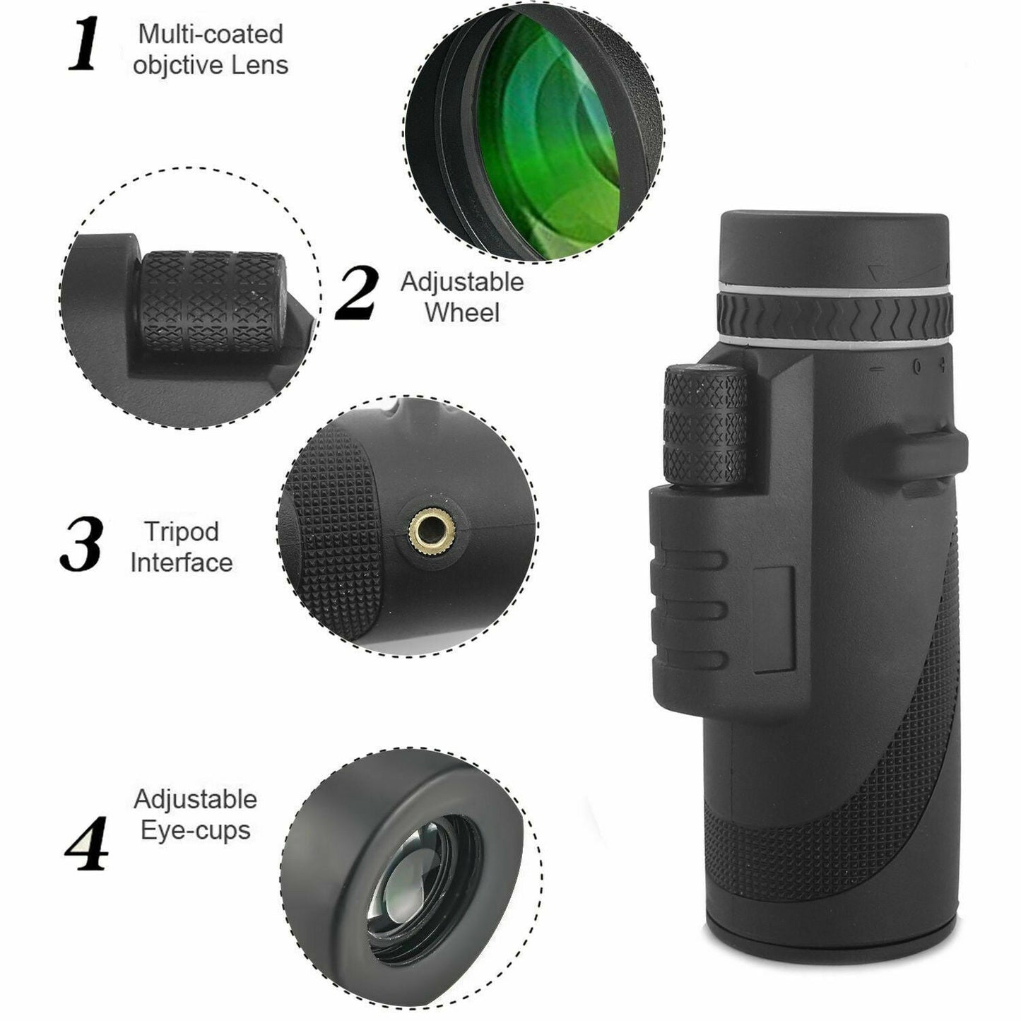 Compact HD Monocular Telescope 16X52 for Outdoor Use