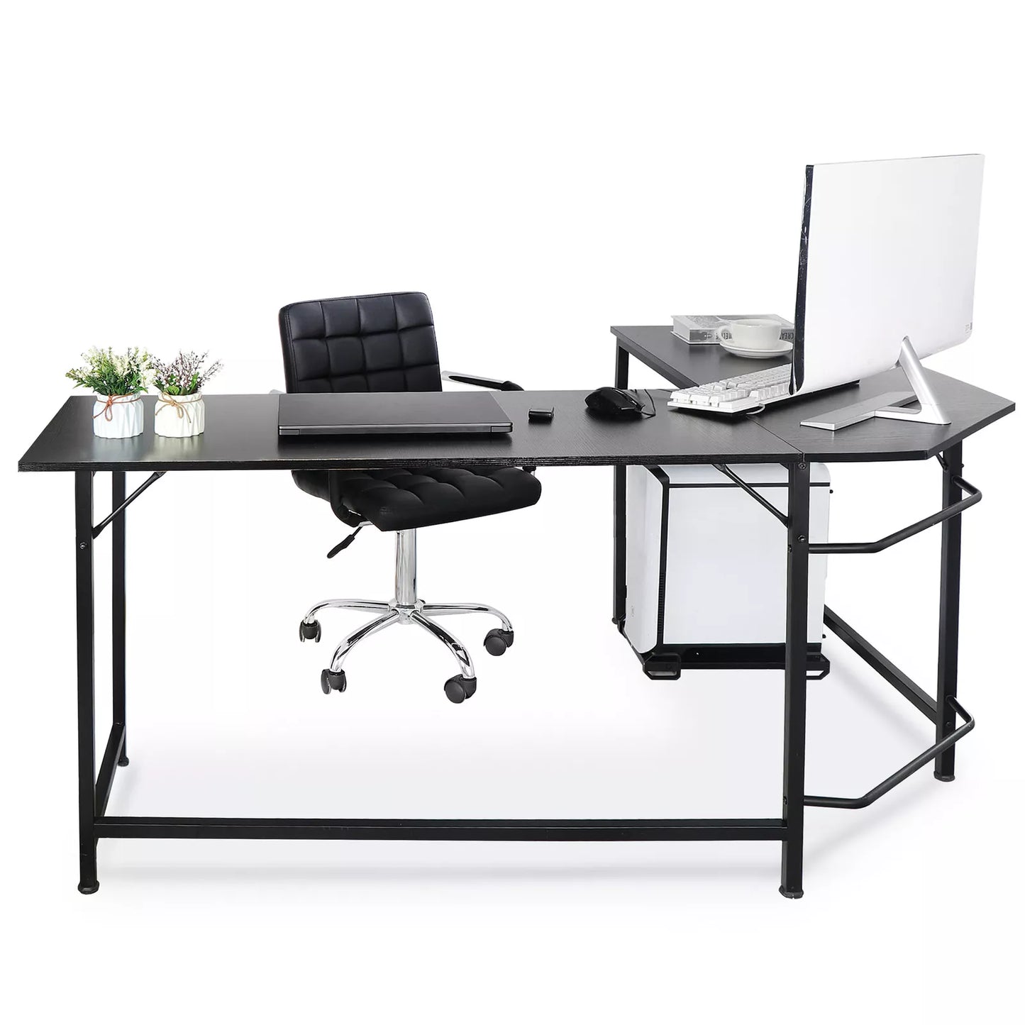 Space Saving Corner Computer Desk - Pexav