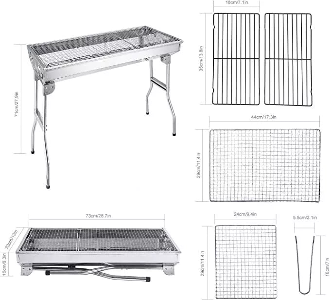 Compact Collapsible Outdoor BBQ Grill
