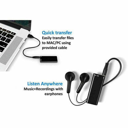 Compact Digital Voice Recorder 8GB USB