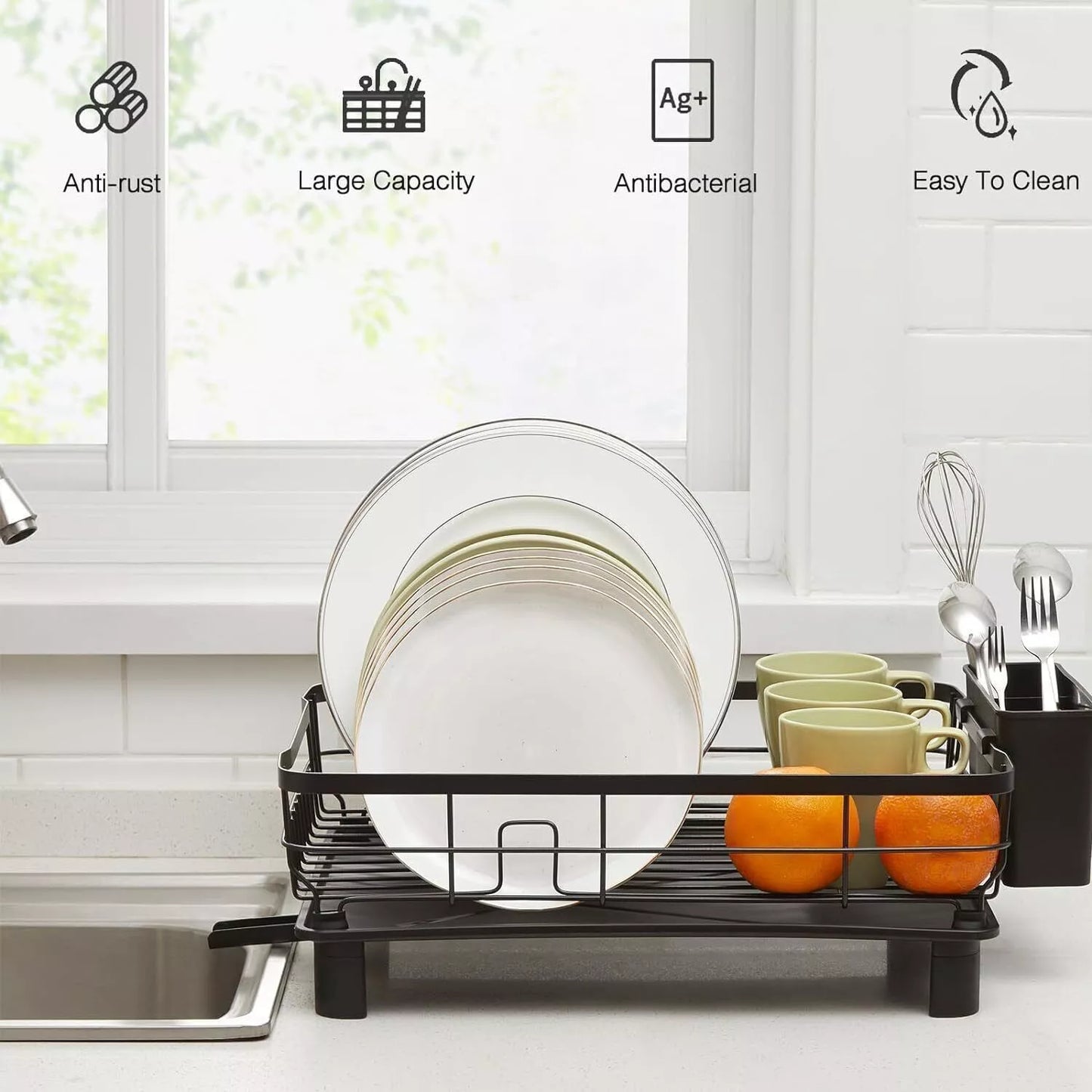 Compact Kitchen Dish Drying Rack