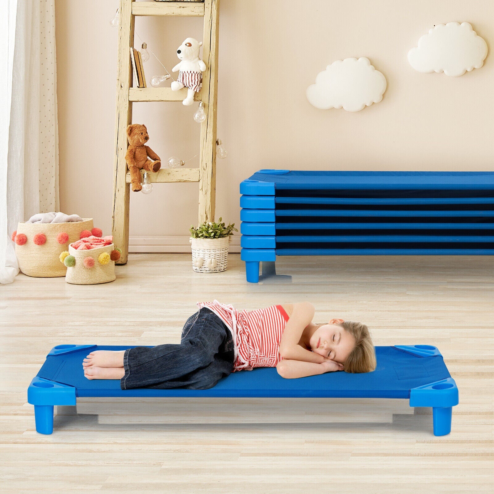Comfortable Kids Folding Rest Bed 6 Pack - Pexav