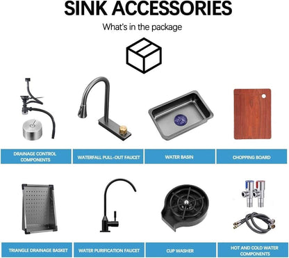 Modern Stainless Steel Kitchen Faucet with Pull Down Sprayer