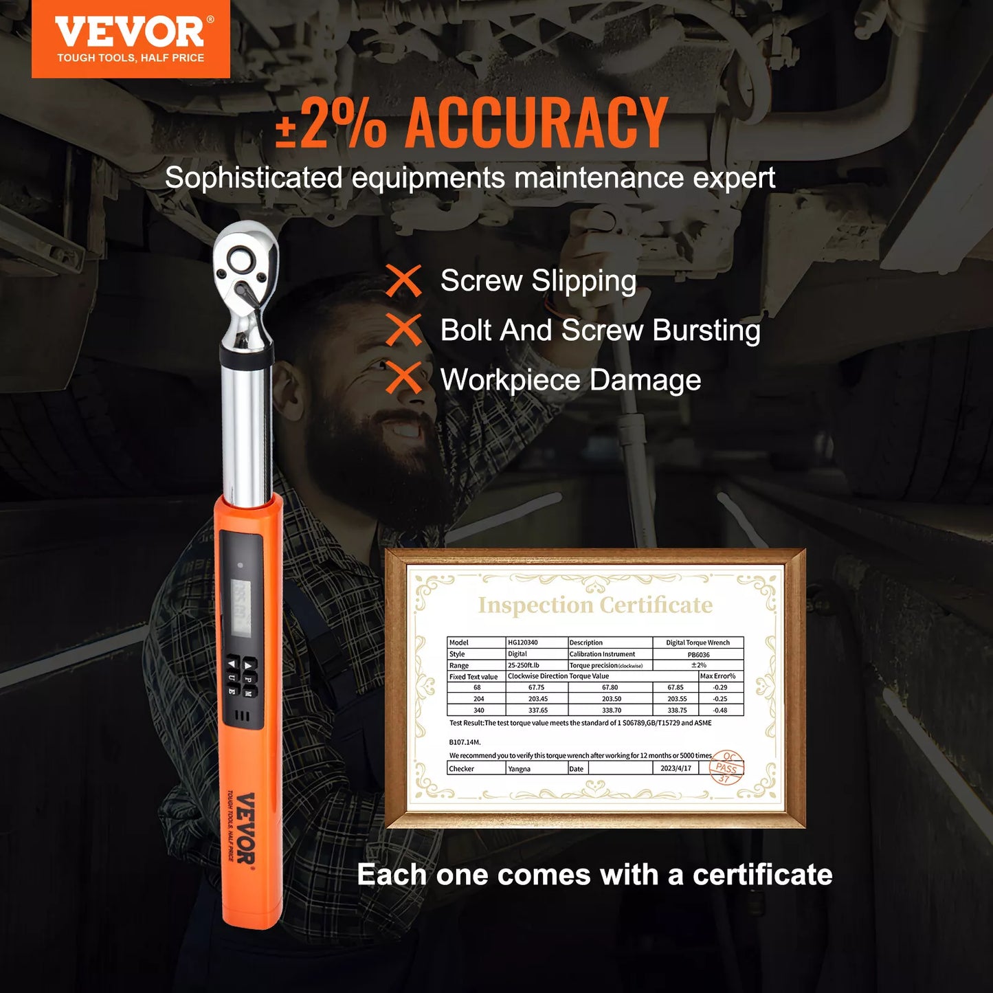 Accurate 3/8 Drive Torque Wrench 3-37 Ft Lb