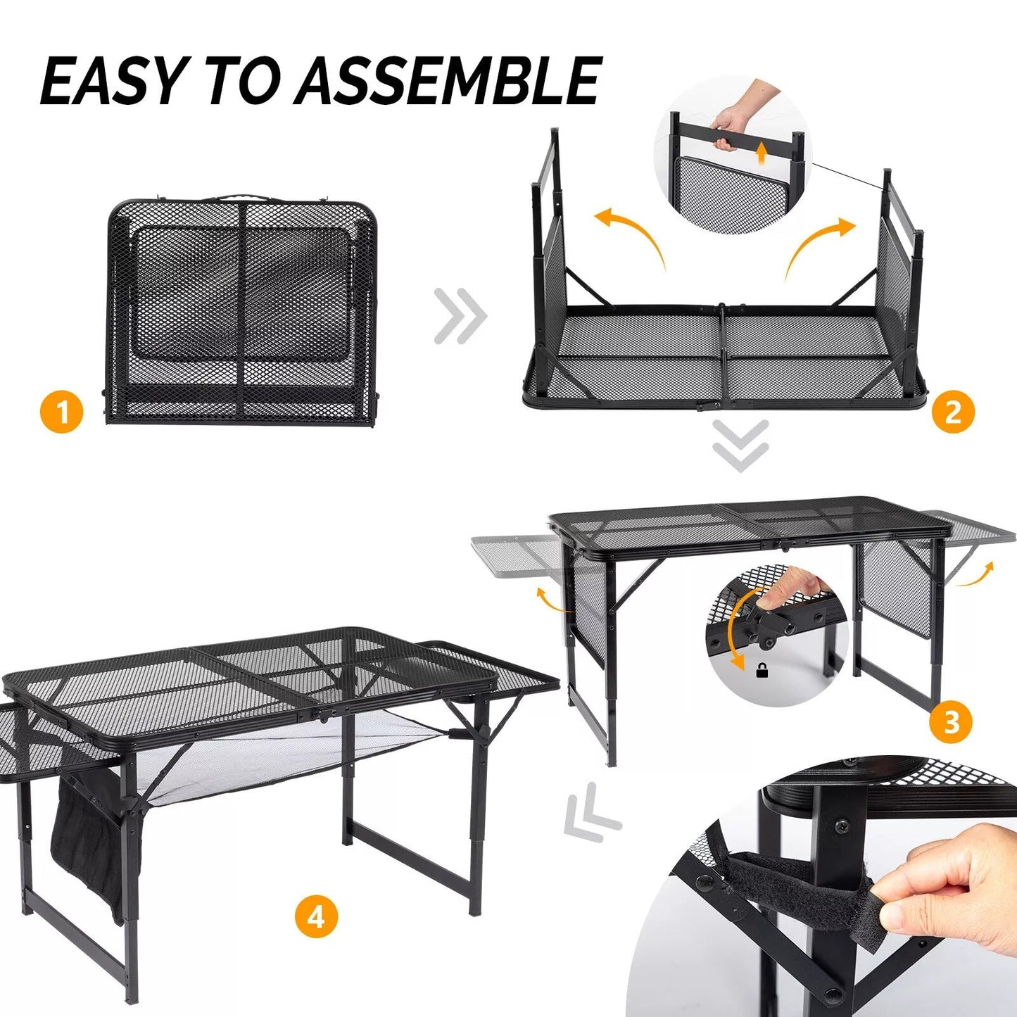 Compact Collapsible Outdoor Grill Table