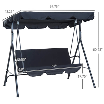 Comfortable Patio Swing With Steel Frame