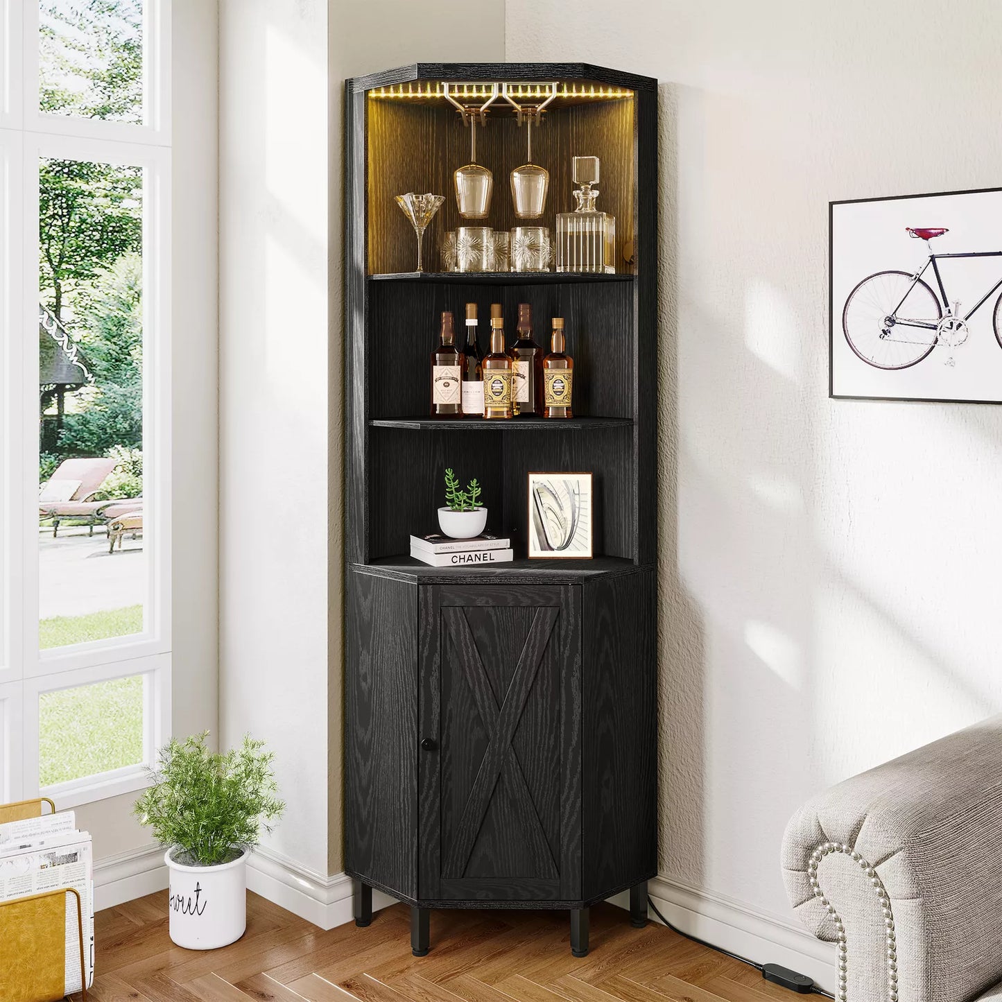 Compact Home Bar Storage Unit