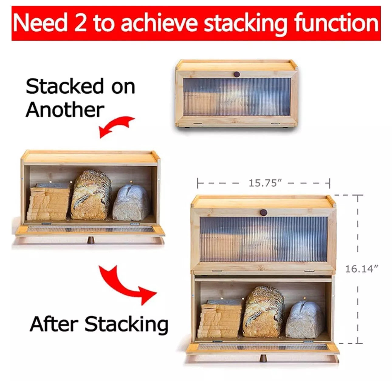 Stylish Kitchen Counter Bread Storage