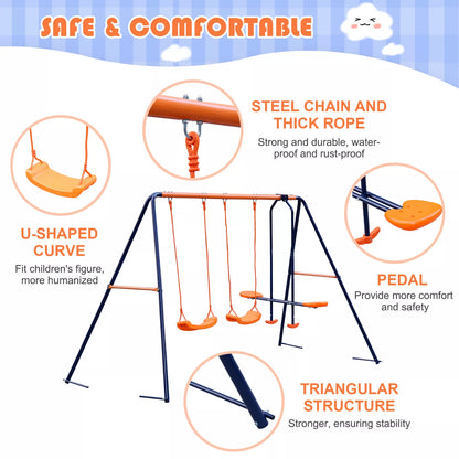 Durable Backyard Swing Play Equipment