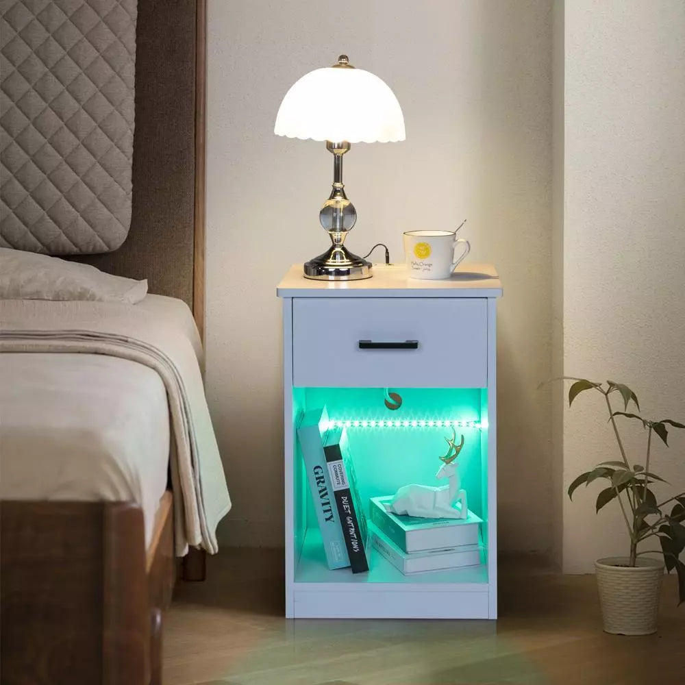 Compact Bedside Storage Table