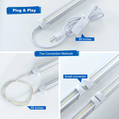 Bright 4FT 6 Pack Garage LED Lighting