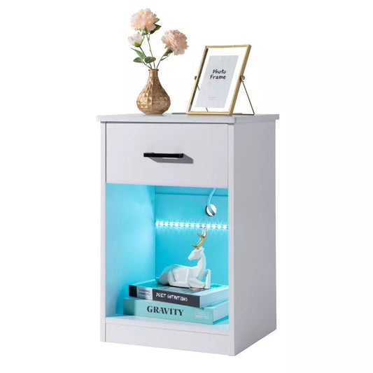 Compact Bedside Storage Table - Pexav