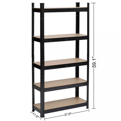 Collapsible 5-Level Storage Garage Shelving Unit