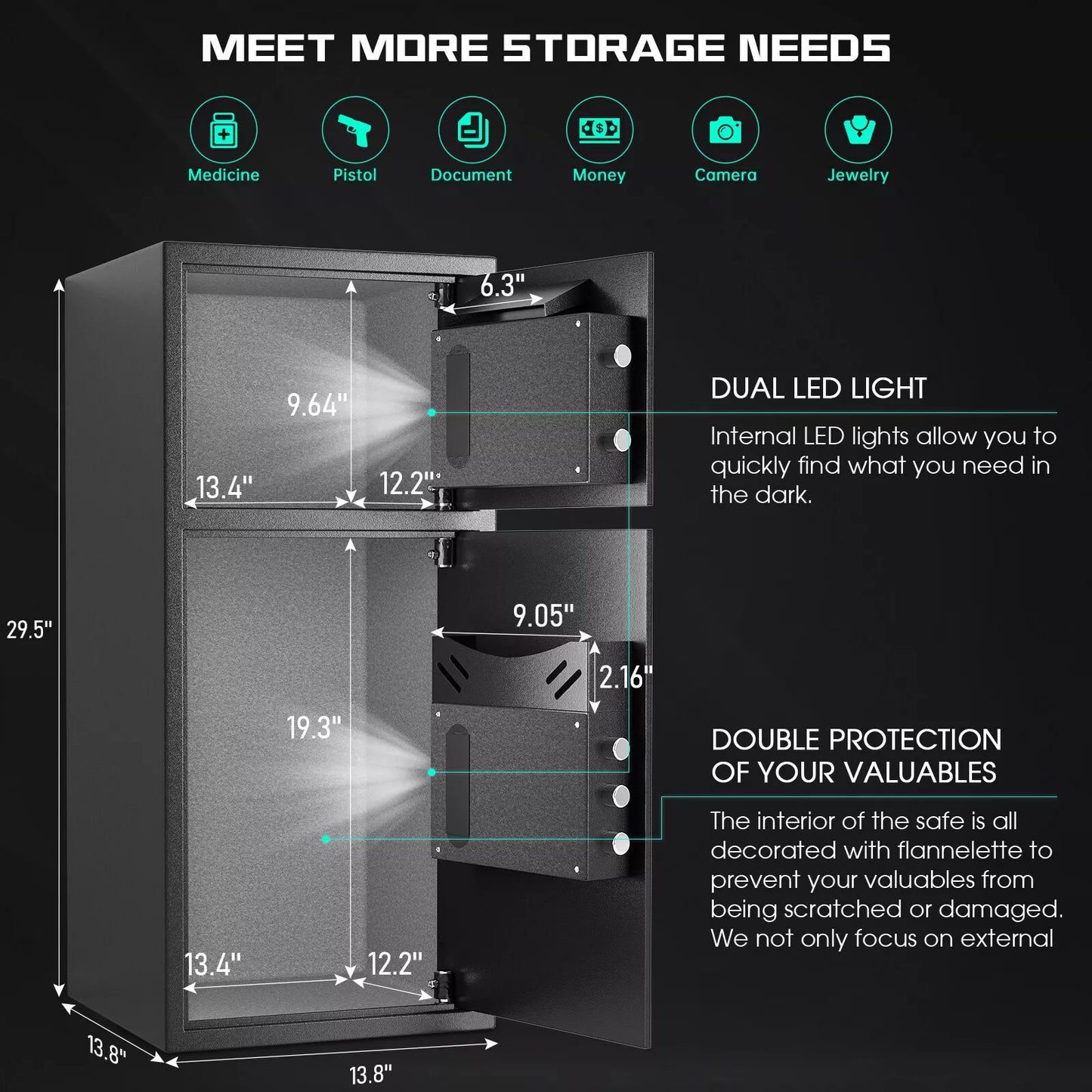 Secure Fire Resistant Home Storage Safe