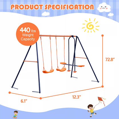 Durable Backyard Swing Play Equipment