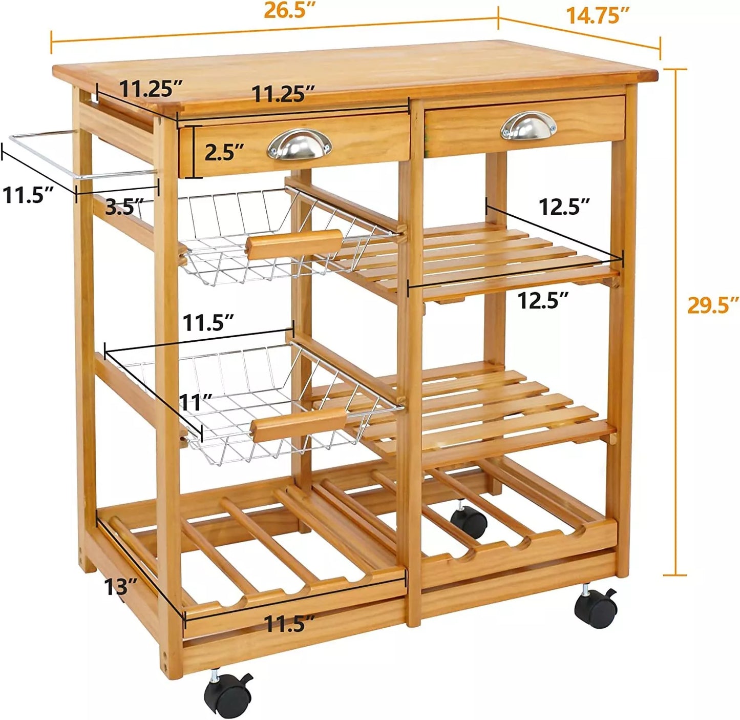 Mobile Kitchen Utility Carts