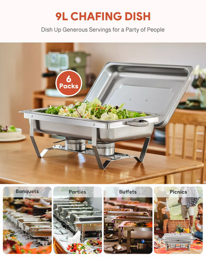 Compact 6 Piece Chafing Dish Set