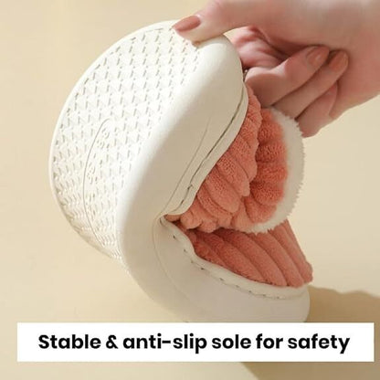 Soft Plush Home Slippers | Warm Cozy Indoor Shoes