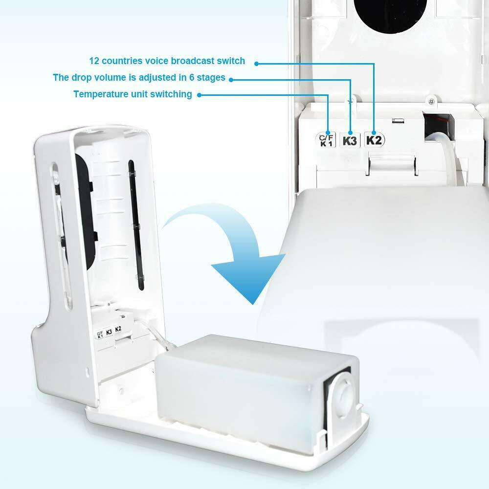 Touchless Hand Sanitizer Station with Digital Thermometer Stand