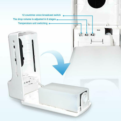 Touchless Hand Sanitizer Station with Digital Thermometer Stand