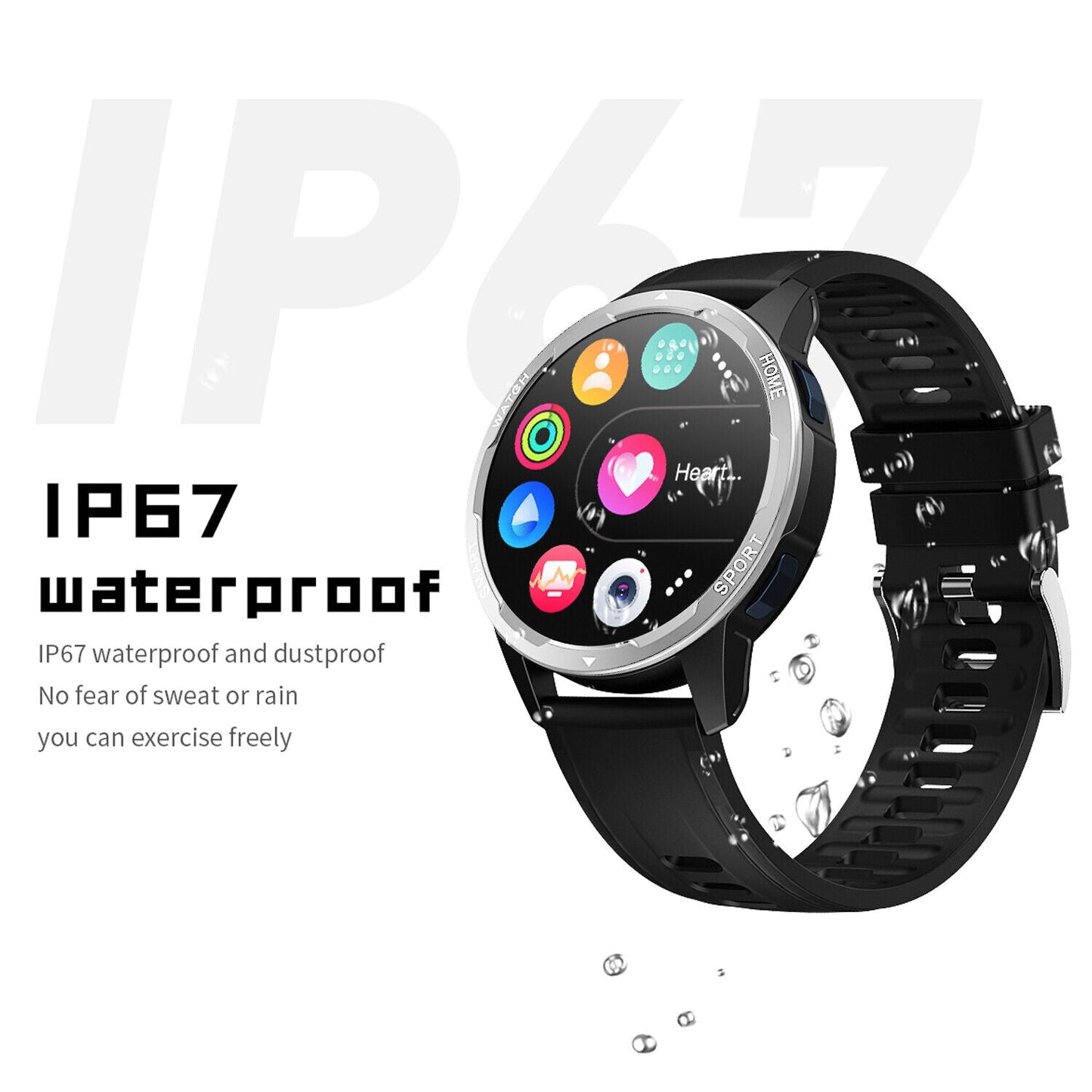 Waterproof Fitness Smartwatch For Android iPhone Devices