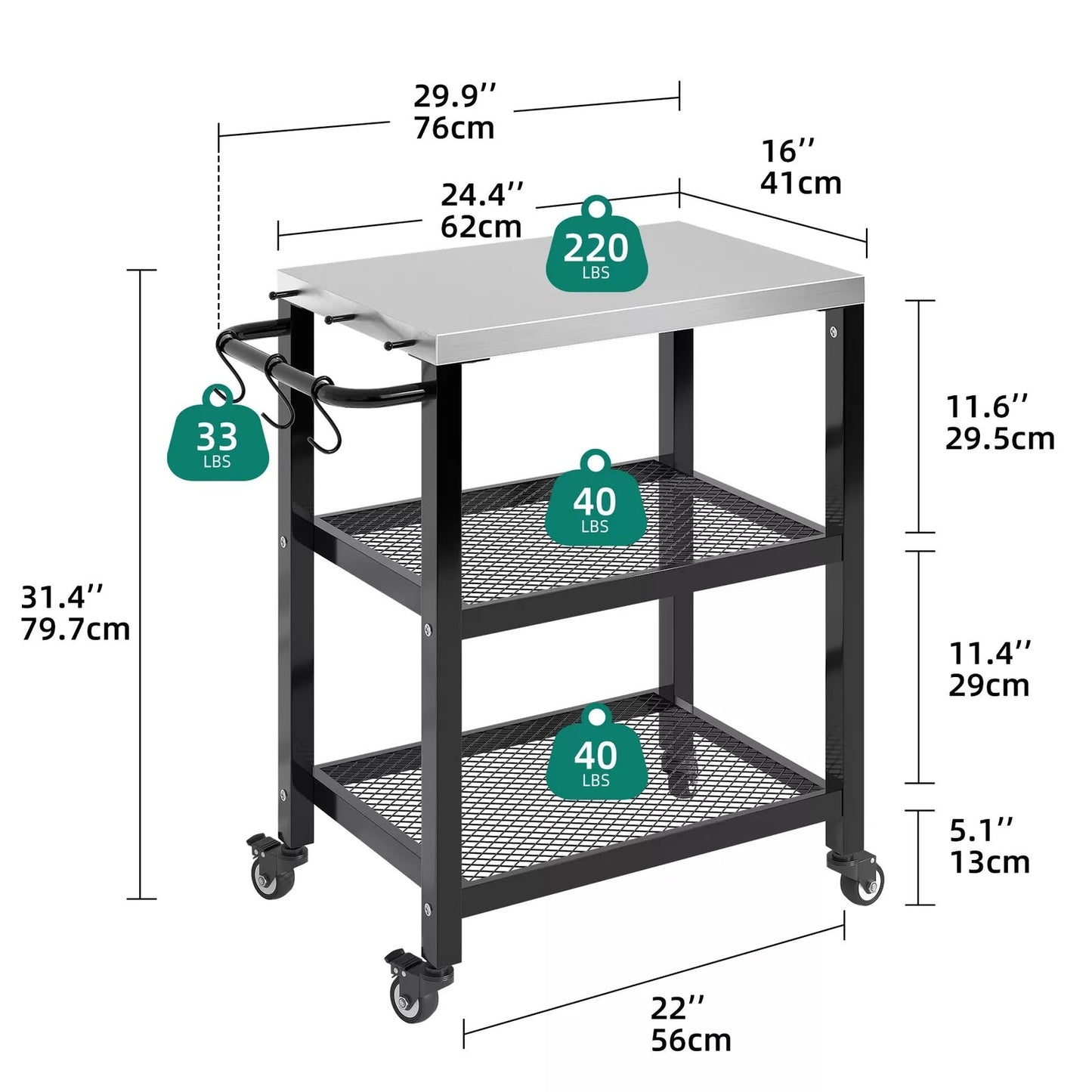 Portable Kitchen Island Cart