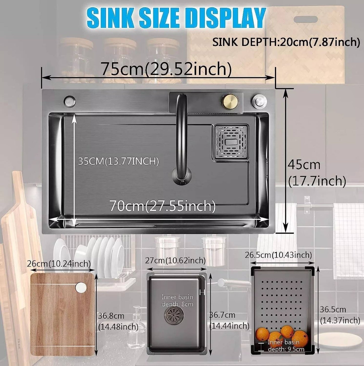 Modern Stainless Steel Kitchen Faucet with Pull Down Sprayer