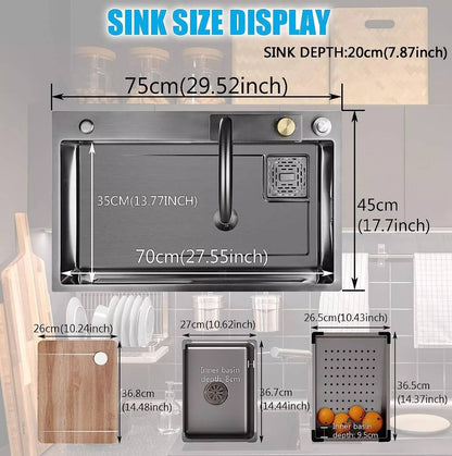 Modern Stainless Steel Kitchen Faucet with Pull Down Sprayer