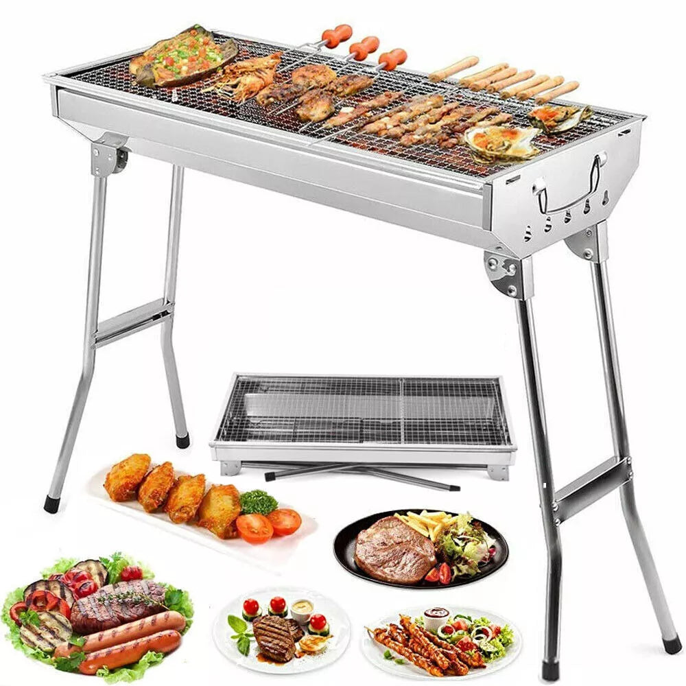 Compact Collapsible Outdoor BBQ Grill - Pexav