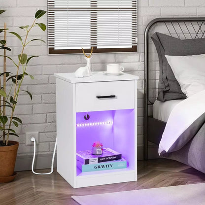 Compact Bedside Storage Table
