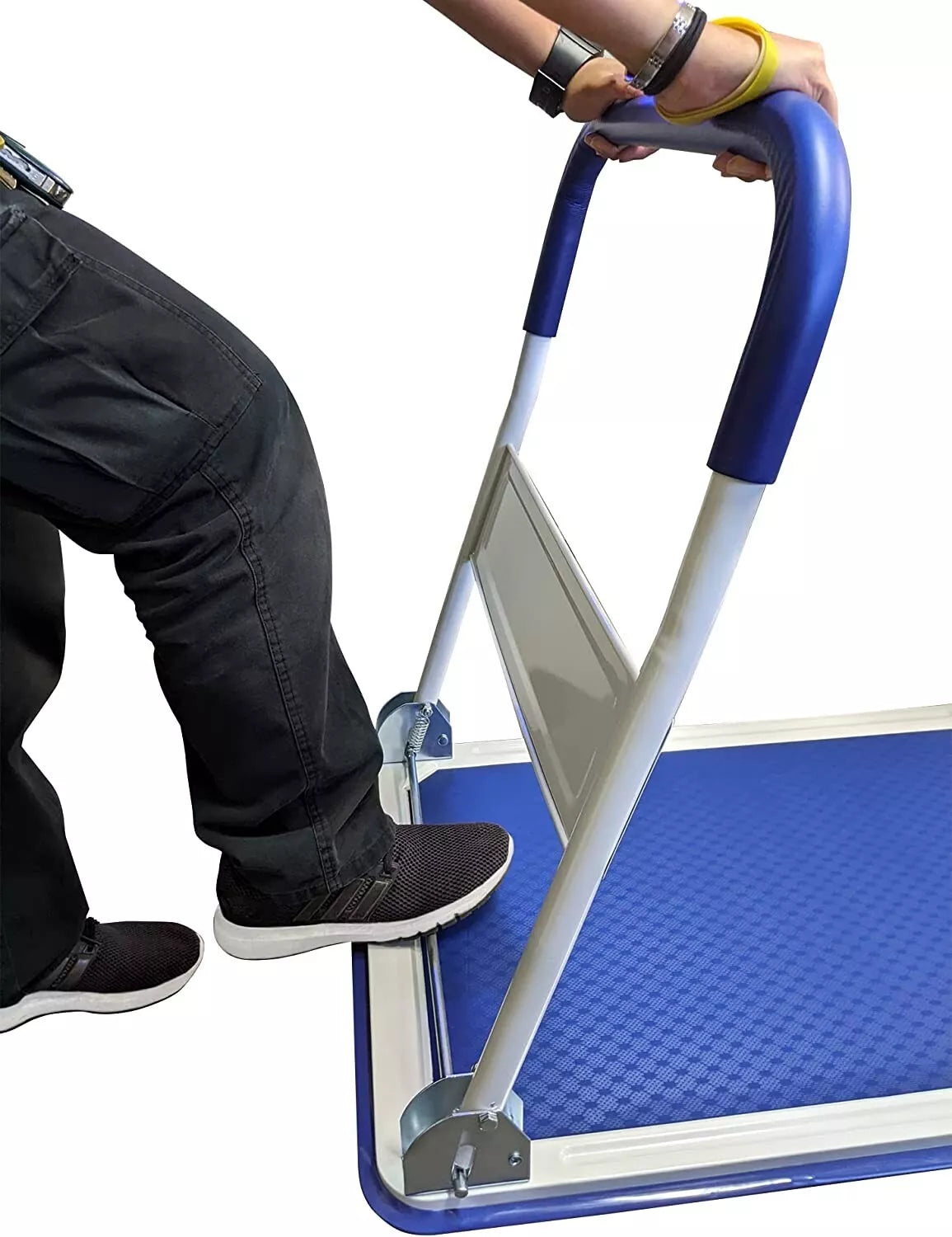 Compact Folding Utility Cart With Rubber Wheels