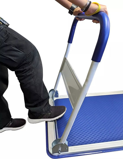 Compact Folding Utility Cart With Rubber Wheels