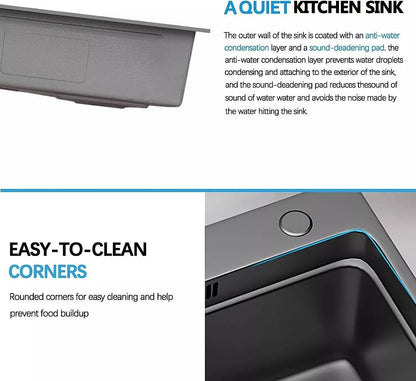Modern Stainless Steel Kitchen Faucet with Pull Down Sprayer