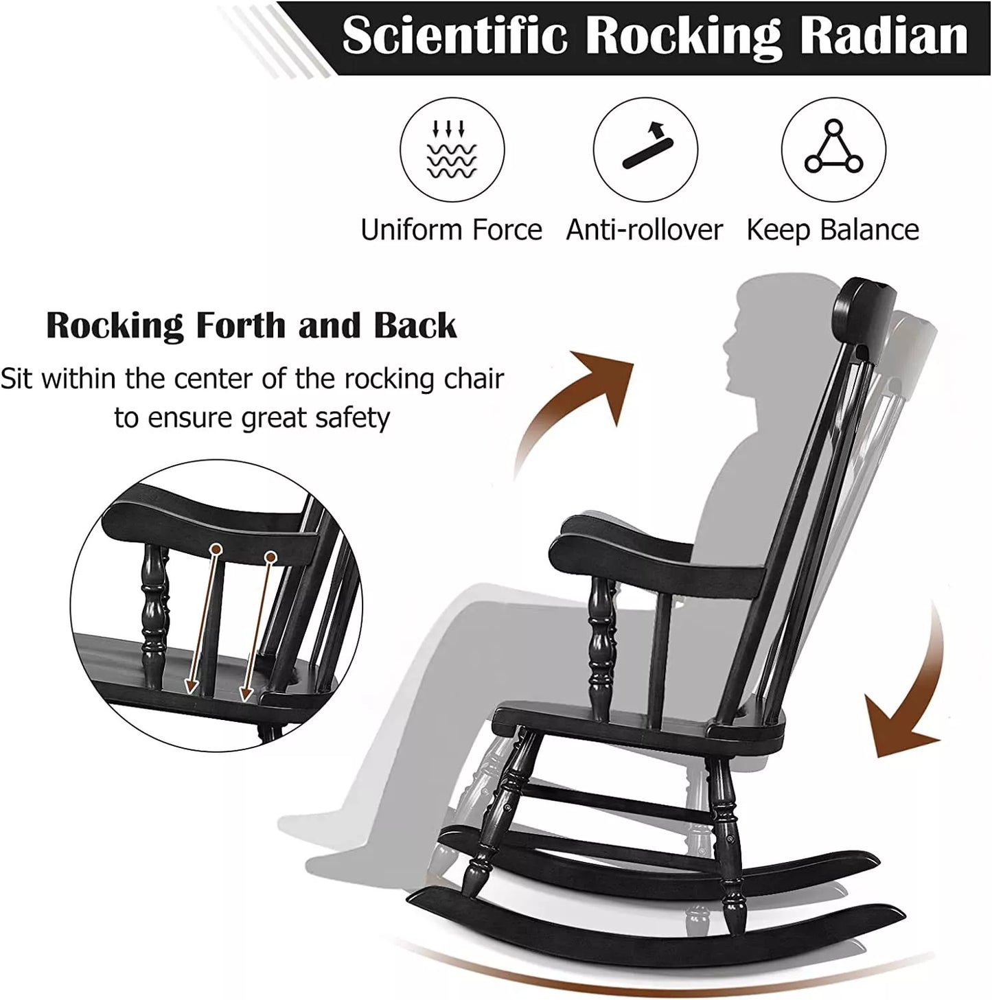 Comfortable Wooden Swing Chair