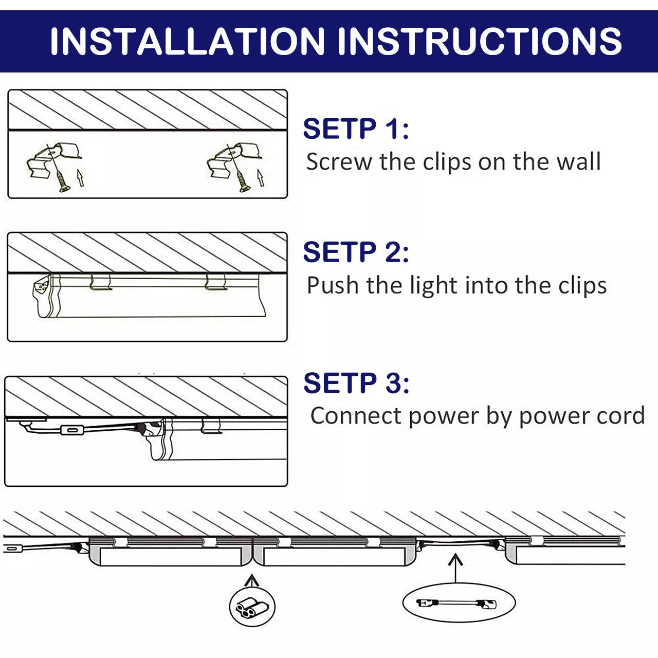 Bright 4FT 6 Pack Garage LED Lighting