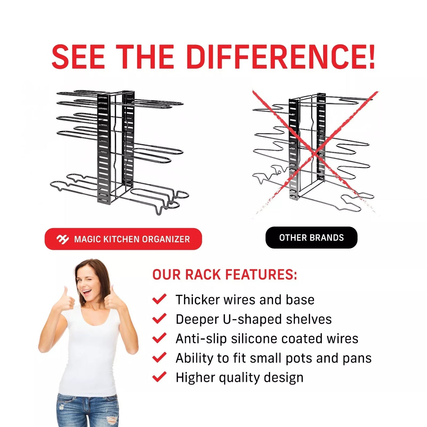 Kitchen Cookware Storage Rack