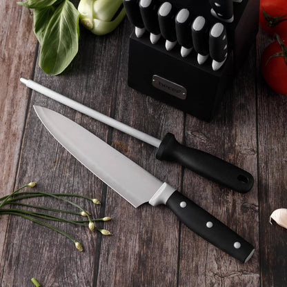 Complete Kitchen Knife Set with Sharpener Block