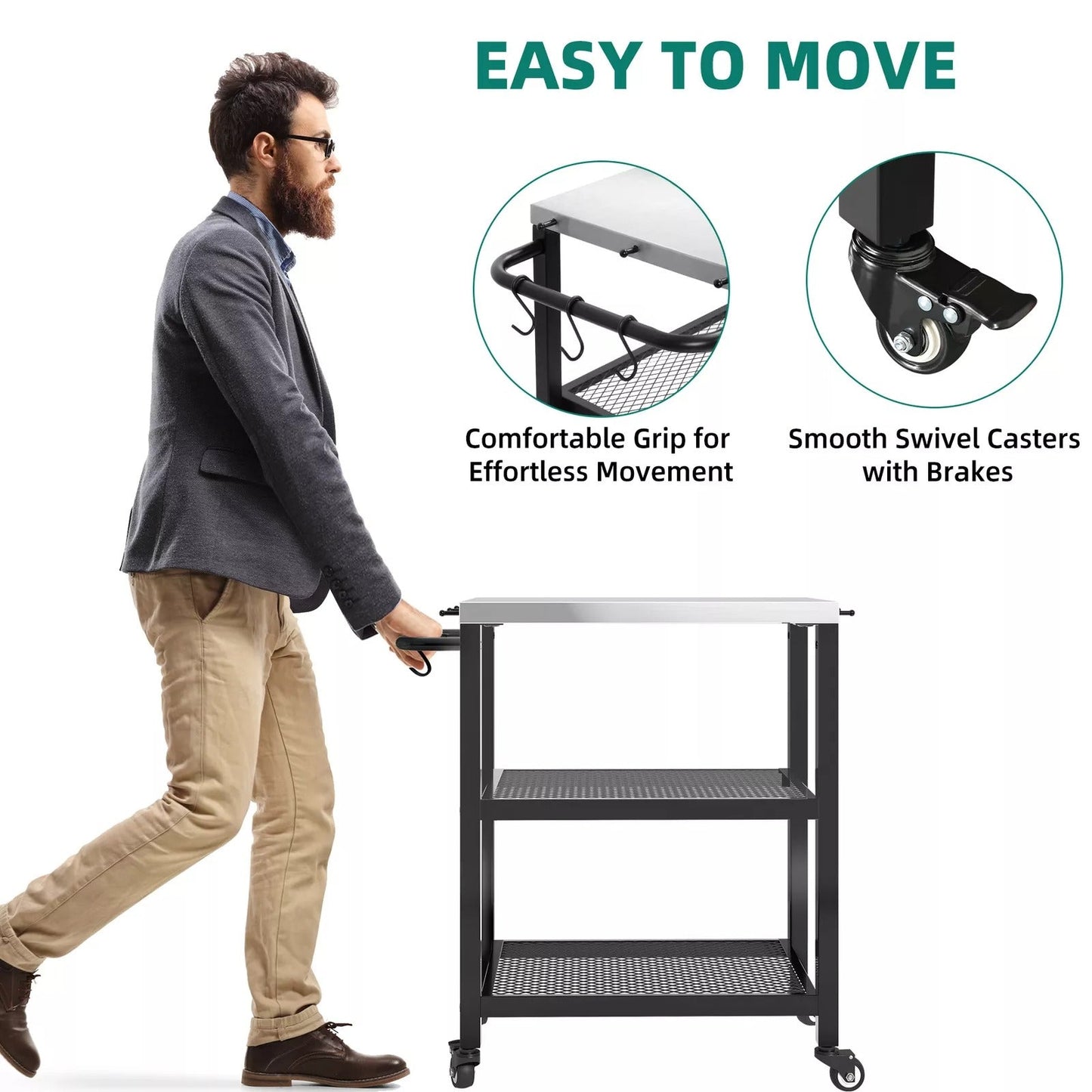 Portable Kitchen Island Cart