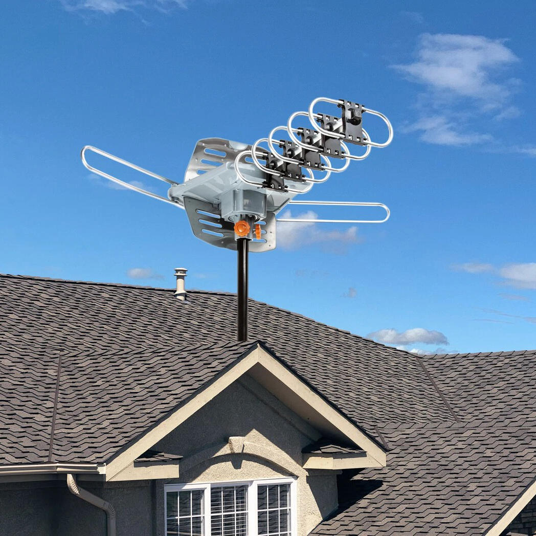 Strong Signal Outdoor HDTV Antenna with 360 Rotation