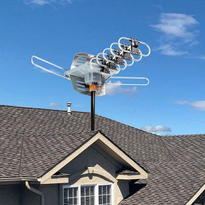 Strong Signal Outdoor HDTV Antenna with 360 Rotation