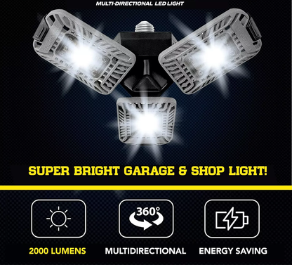 Bright 3 Panel LED Ceiling Light Fixture