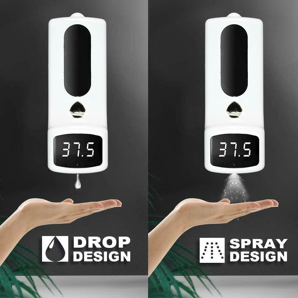 Touchless Hand Sanitizer Station with Digital Thermometer Stand