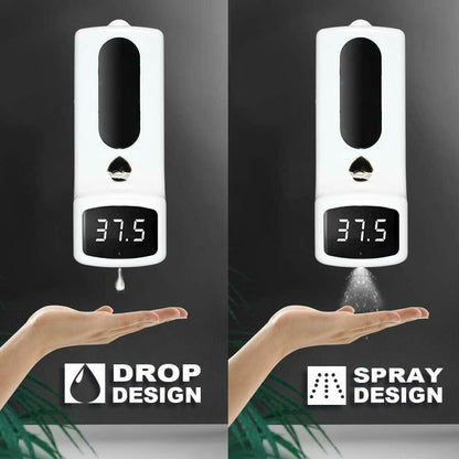 Touchless Hand Sanitizer Station with Digital Thermometer Stand