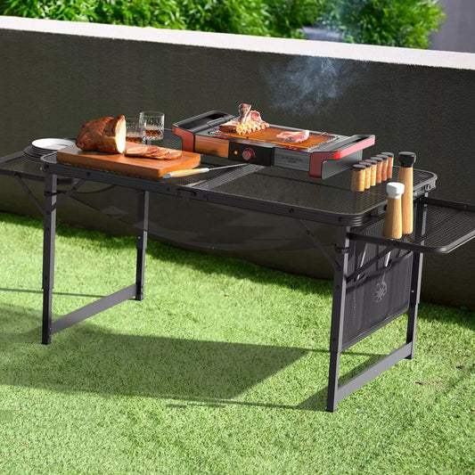 Compact Collapsible Outdoor Grill Table - Pexav