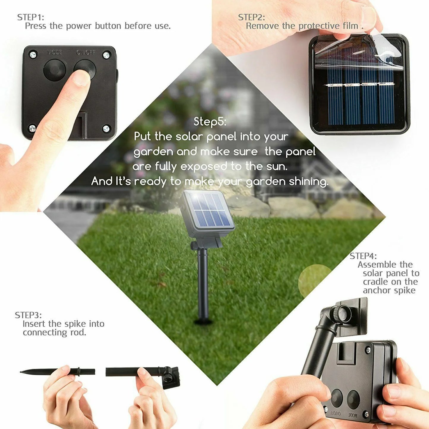 Outdoor 30 LED Solar String Lights Yard Decor Lamp